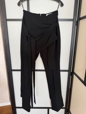 MATICEVSKI Black Recovery Pant - Architectural Wide Leg - Size AU 6 / US 4